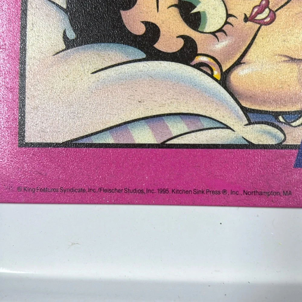 Betty Boop Metal Linens Wall Art - Pink & Yellow